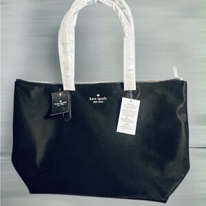 Kate Spade Black Tote with White Handles
